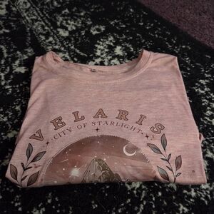 Velaris City of Starlight Graphic Tee - Dusty Pink